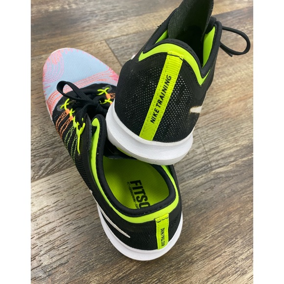 Nike Womens Used Flex Adapt Training Shoes Black Green and Pink💕Size 81/2💕 - Picture 5 of 10